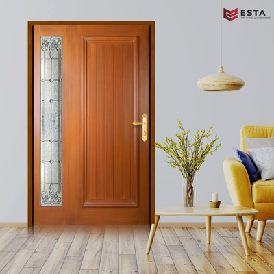 Premium Vertical Glass WPC Door( Get Quote )