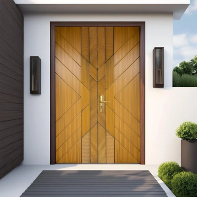 Premium WPC Door with Geometric Groove Design ( Get Quote)