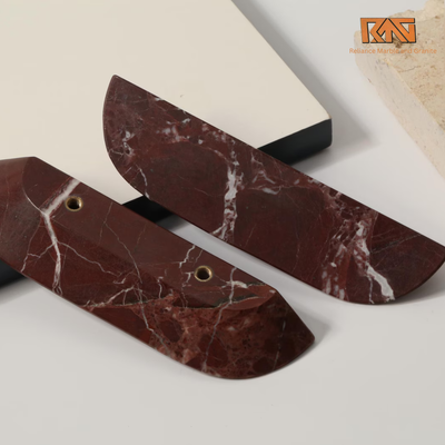 Natural Rosso Marble Handles(Get Quote )