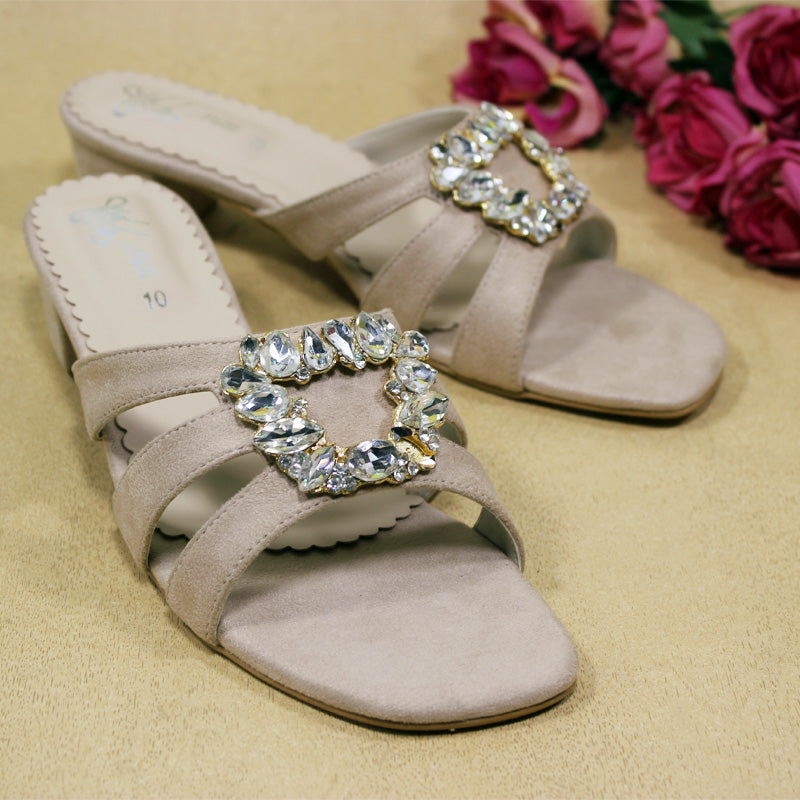 Peach Fancy Slippers For Women
