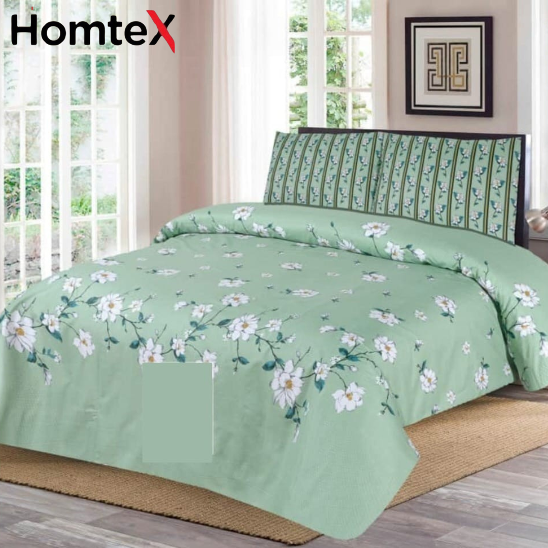 HomTex King Cotton Bed Sheet 3Pcs