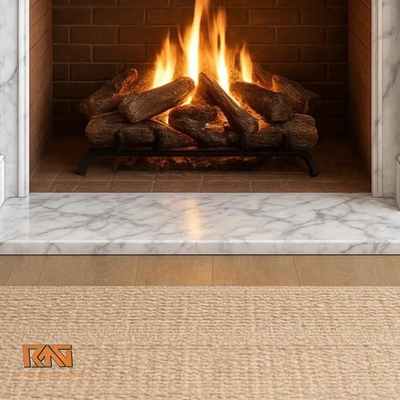 Cara White Marble Fire Place (Get Quote )