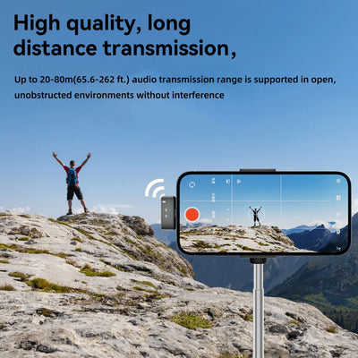 Wireless Lavalier Microphone with Charging Box Magnetic Noise Reduction Professional Lapel Microphone for Studio Recording Live