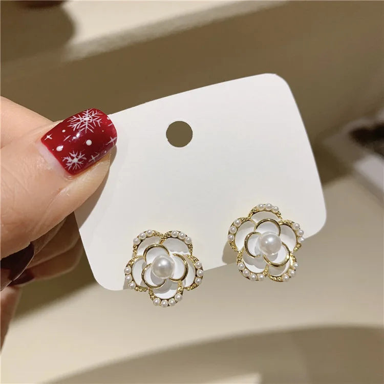 Colorful Daisy Earrings Light Luxury Fashionable Exquisite High Grade Sweet Cute Earrings Simple Girl's Daily Party Jewelry Gift
