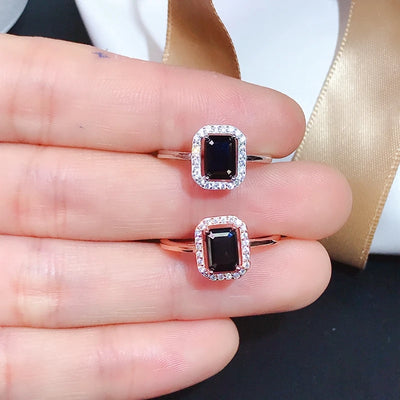 Black moissanite Personality design New ring, 925 Sterling silver, Over detection 1 carat Diamond D VVS1