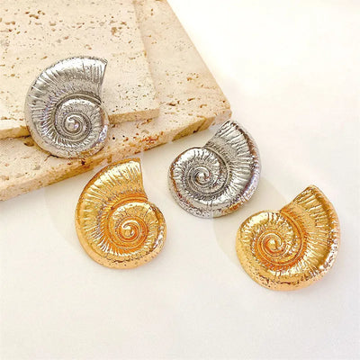 Vintage Gold Color Conch Earring for Women Holiday Jewelry Wholesale