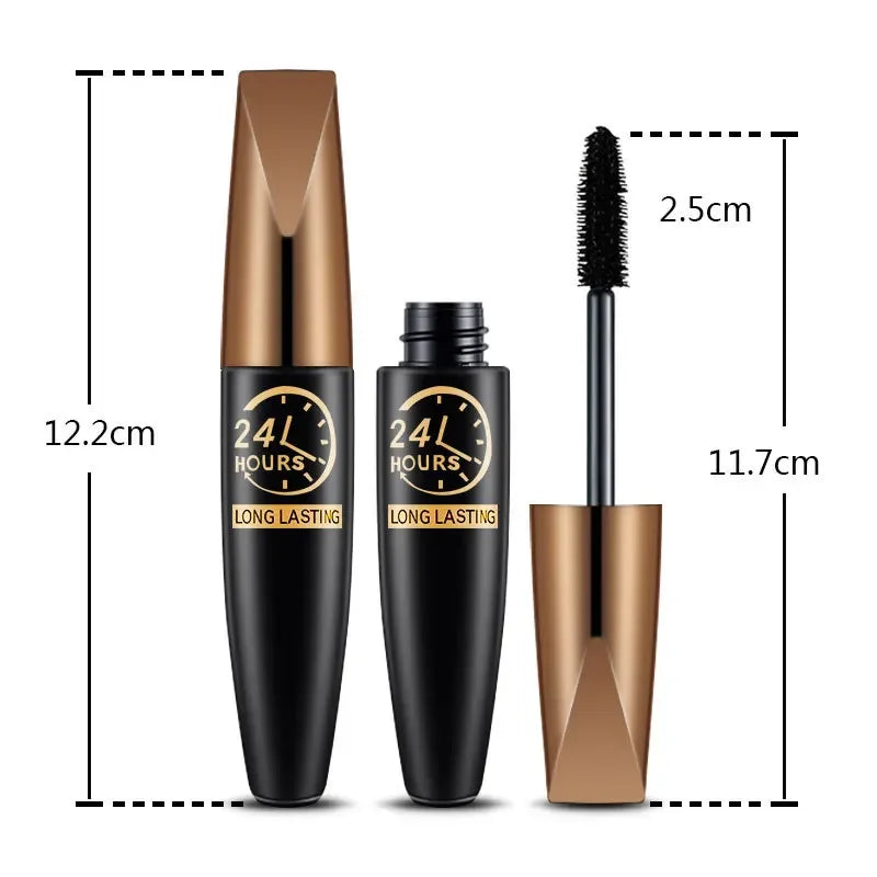 3D Silk Fiber Lash Mascara Waterproof Quick Dry 3D Mascara for Eyelash Extension Black Thick Lengthening Eye Lashes Cosmetic