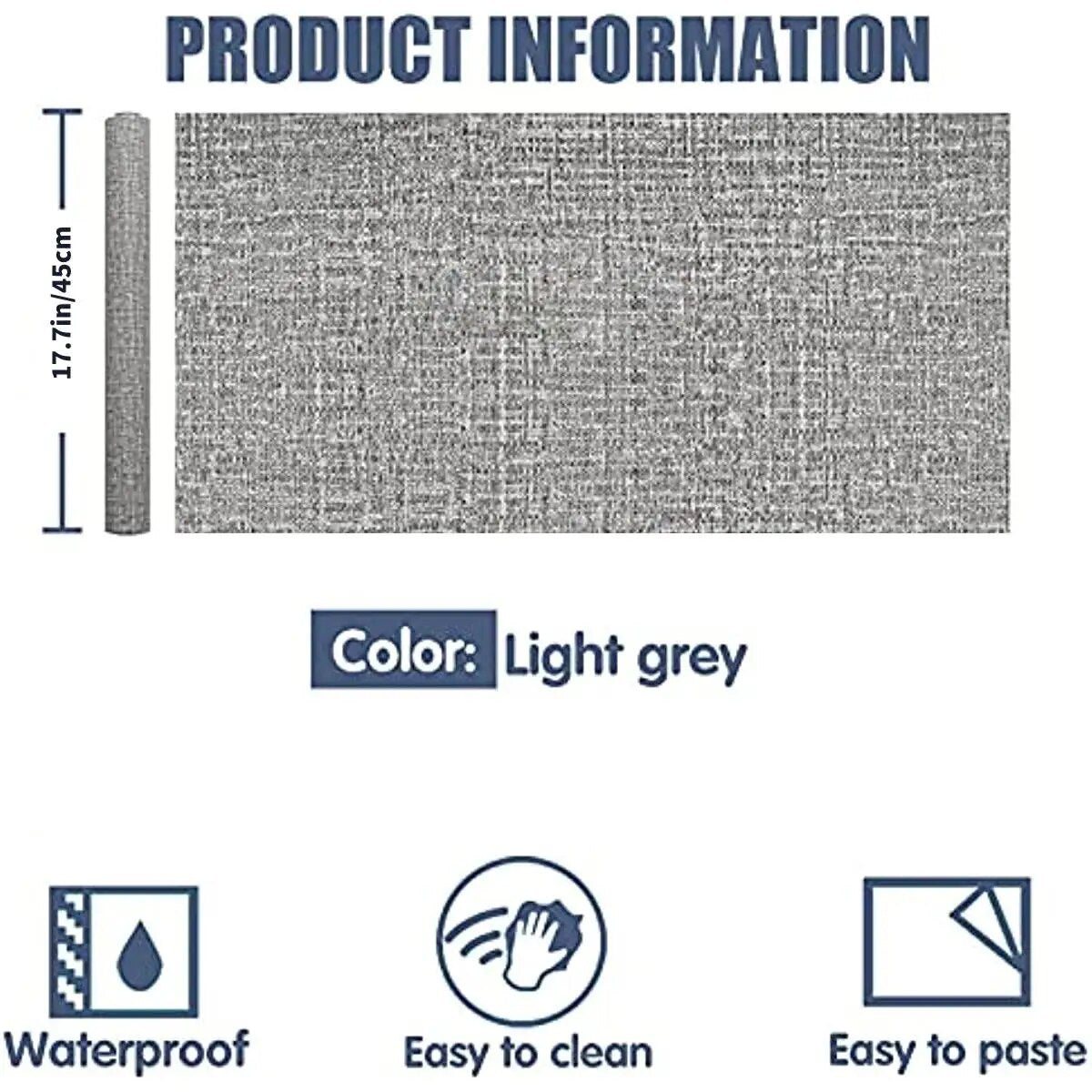 Linen Peel and Stick Wallpaper Grasscloth Self Adhesive Contact Paper Waterproof Textured Wall Paper for Wall Sticker Home Decor