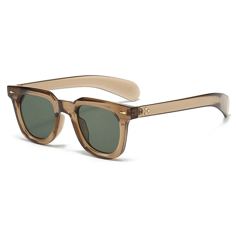 New Tortoiseshell Color Pc Sunglasses for Men Small Face Fashion Trend Covering Face Slimming Square Frame Women's Eyewear