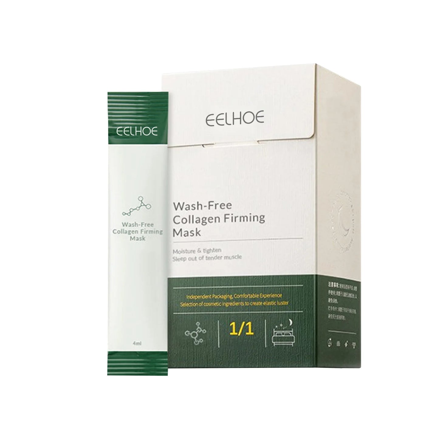 20pcs Korean Collagen Firming Mask Protein Moisturizing Anti-Aging Hydrating Frozen Wash-Free Face Sleeping Masks for Women Men