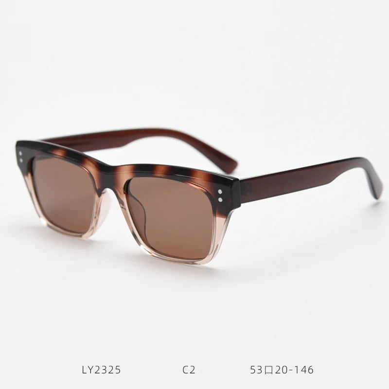 New Men Women Personalized Trendy Polarized Sunglasses Fashion Wrap Square Frame Ins Eyewear Show Small Facial Features