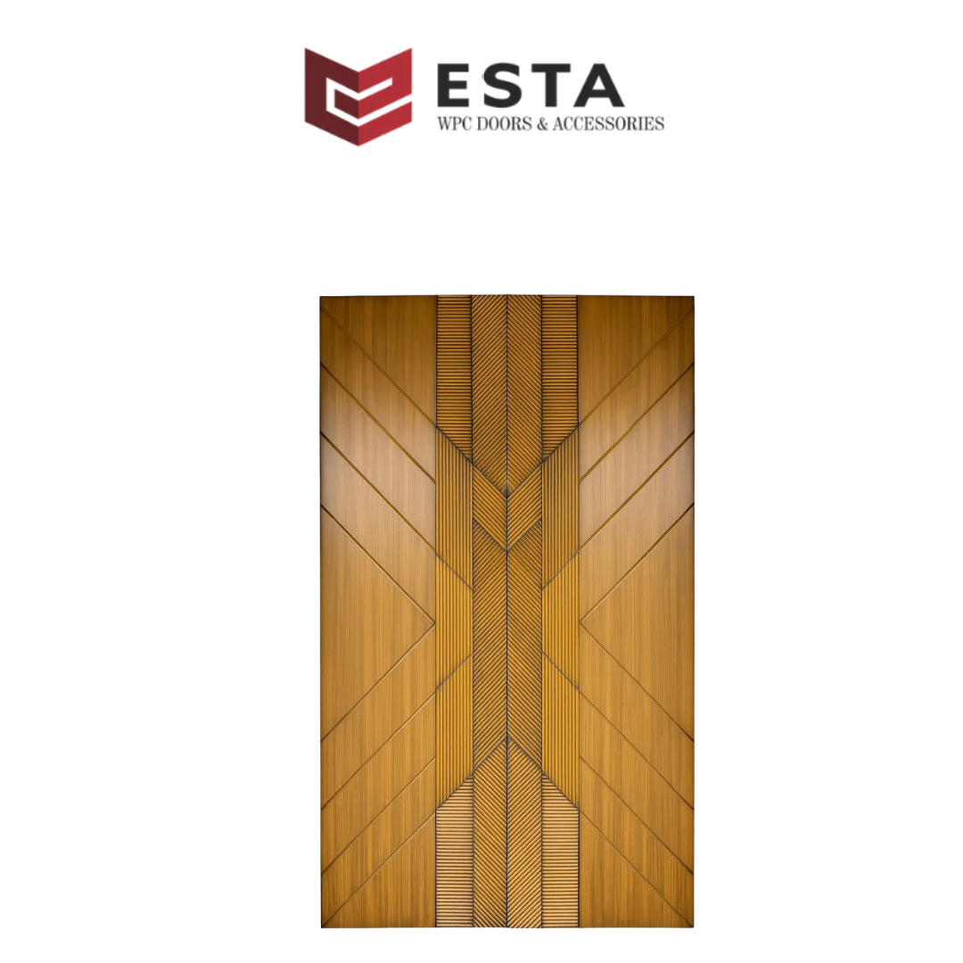 Premium WPC Door with Geometric Groove Design ( Get Quote)