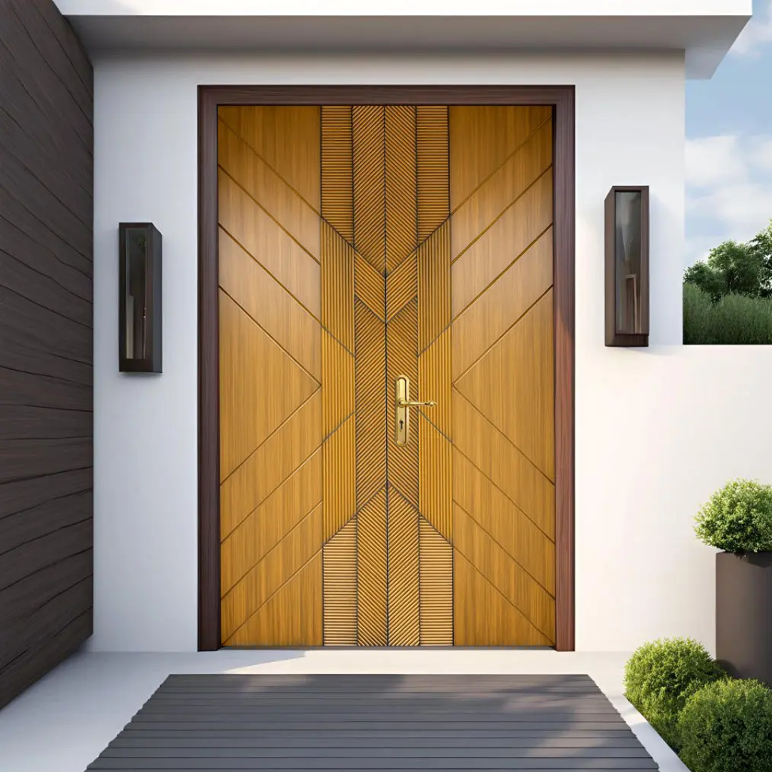 Premium WPC Door with Geometric Groove Design ( Get Quote)