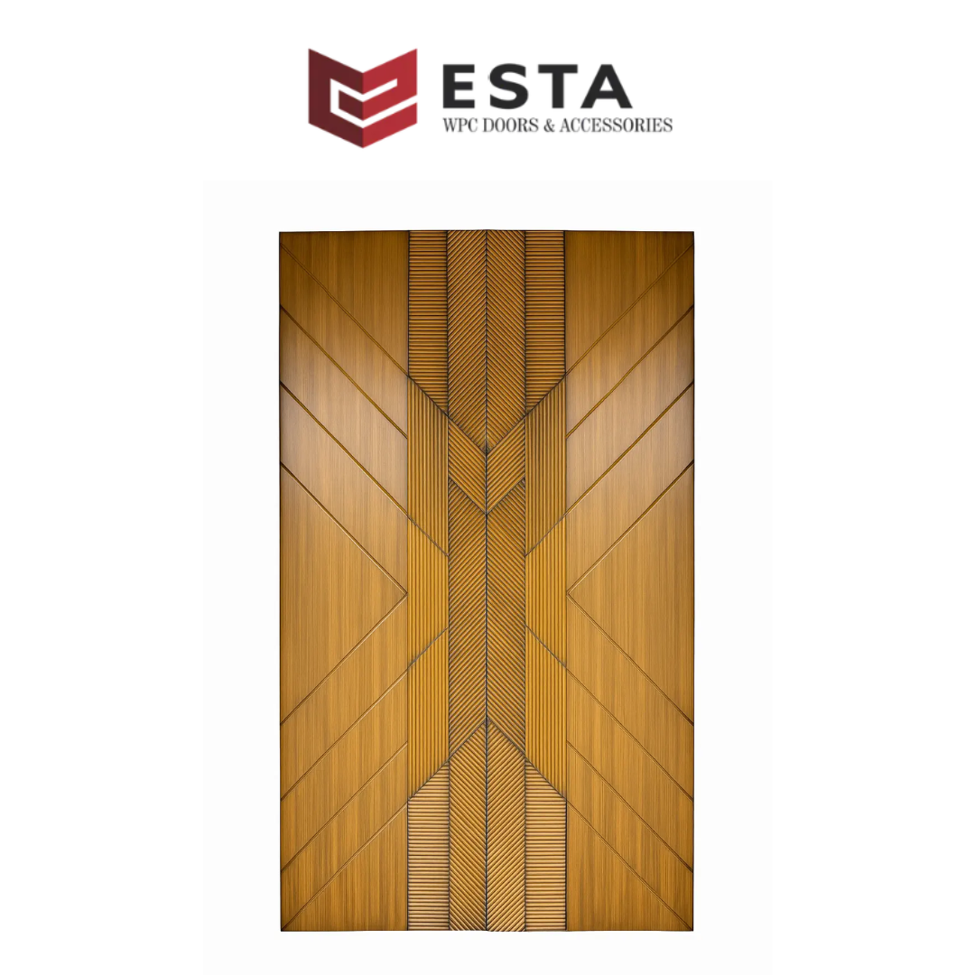 Premium WPC Door with Geometric Groove Design ( Get Quote)