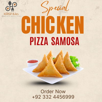 Chiken Pizza Samosa 12 Pcs