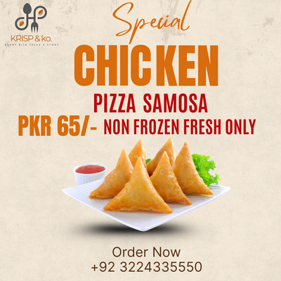 Chiken Pizza Samosa 12 Pcs