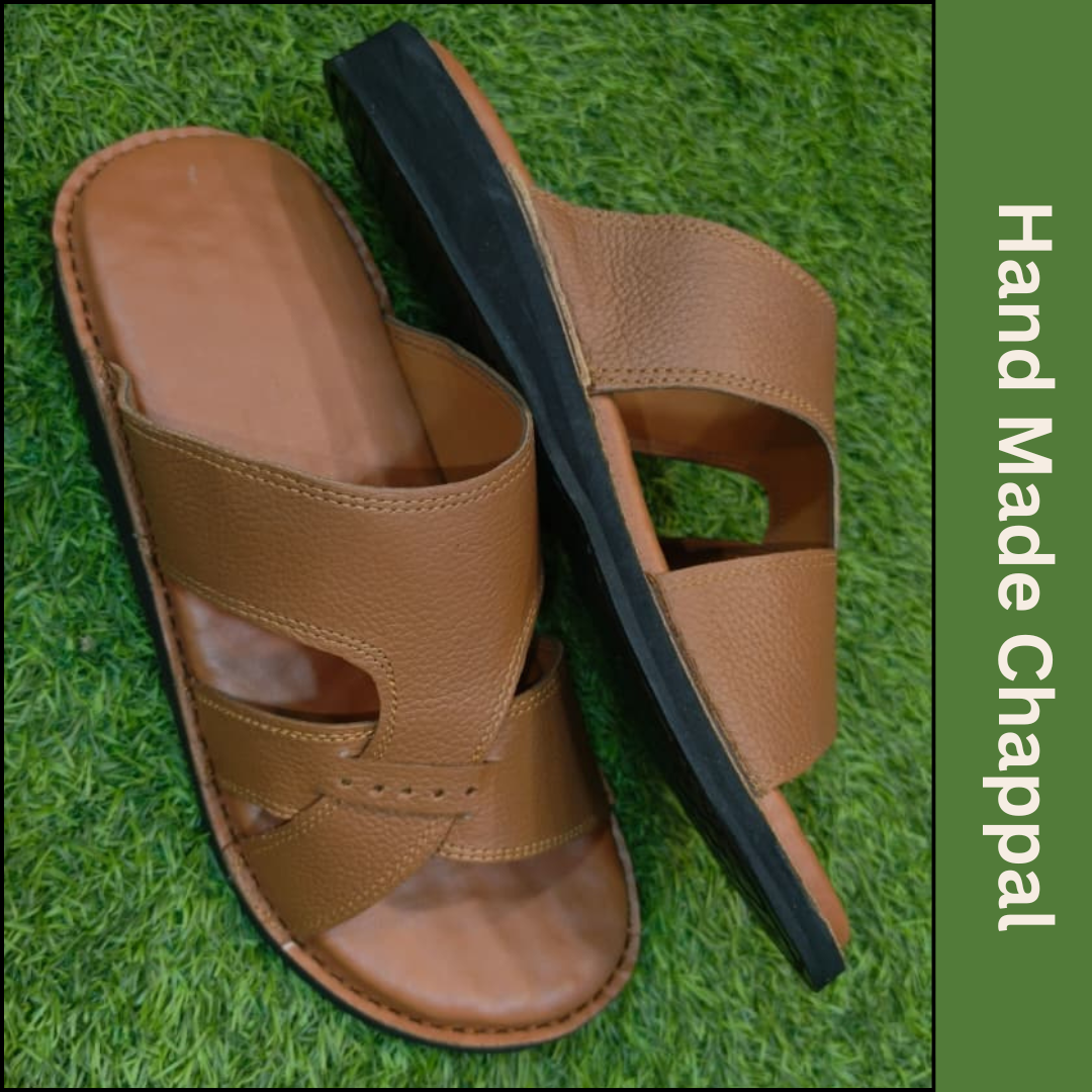 Camel Brown Handcrafted  Chappal
