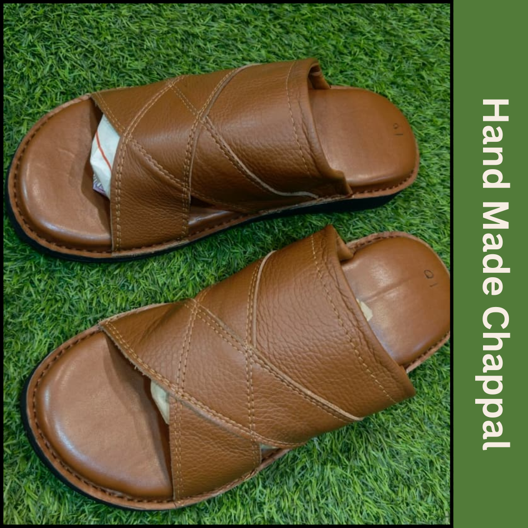 Camel Brown Handcrafted  Chappal