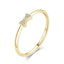 Modian 2021 Real 925 Sterling Silver Simple Square Clear CZ Charm Gold Color Finger Rings For Women Wedding Engagement Jewelry