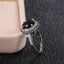 CAOSHI Cool Girl Black Main Stone Ring for Drinking Party High Quality Prong Setting Women's Jewelry Fashion Punk Style Hot Sale