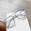 SO&EI Retro Double Bridges Square Women Anti-Blu-Ray Glasses Frame Fashion TR90 Spring Hinge Men Optical Frame Computer Glasses