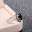 CAOSHI Cool Girl Black Main Stone Ring for Drinking Party High Quality Prong Setting Women's Jewelry Fashion Punk Style Hot Sale