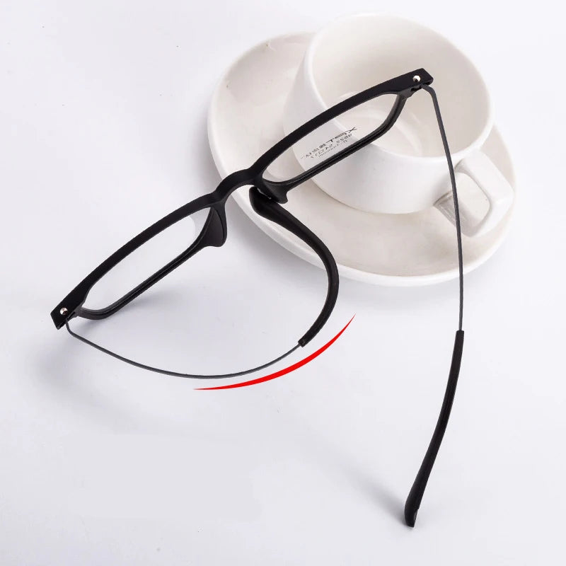 BCLEAR Optical Glasses Frame Men Ultralight Pure Titanium Glasses Frame Women Transparent Square Big Frame Prescription Glasses