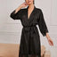 2021 New Women Ladies Sleepwear Lace Half Sleeve Nightgowns Imitation Ice Silk Sleepwear Women Night Dresses With Belt