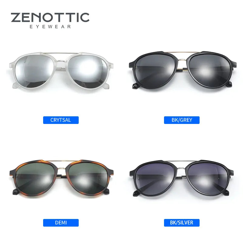 ZENOTTIC Fashion Aviator Polarized Sunglasses for Men Women Premium Metal Frame Pilot Sun Glasses UV 400 Protection Shade 430004