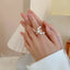 Fashion Minimalist Pearl Beaded Rings for Women Korean C-Shaped Pearl Finger Rings Trend Women Jewelry Gifts