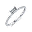 Modian 2021 Real 925 Sterling Silver Simple Square Clear CZ Charm Gold Color Finger Rings For Women Wedding Engagement Jewelry