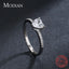 Modian Sparkling 925 Sterling Silver Heart 1CT Clear CZ Finger Rings For Women Classic Luxury Wedding Accessories Jewelry GIFT