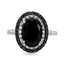 CAOSHI Cool Girl Black Main Stone Ring for Drinking Party High Quality Prong Setting Women's Jewelry Fashion Punk Style Hot Sale