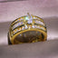 Fashion Large white Rhinestone Ring Puffed Marine Micro Cubic Zircon Luxury Hiphop Rock Jewelry Gift 2019