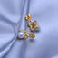 FENASY Natural Freshwater Pearl Gold Color Cute Butterfly Stud Earrings Wedding Engagement Bohemian Party Jewelry