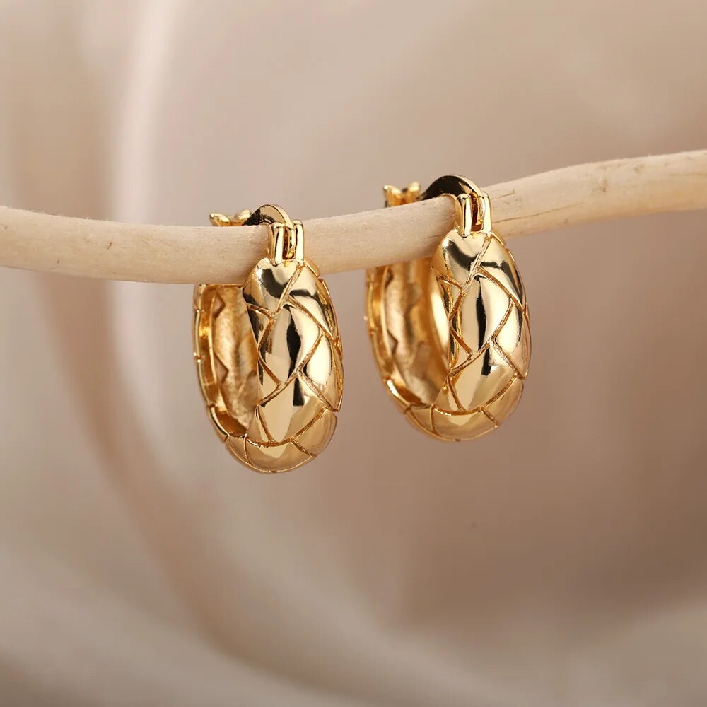 Stainless Steel Snake Hoop Earrings For Women Gold Plated Snake Stud Earring Trendy Design Wedding Party Animal Jewelry Gift
