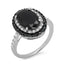 CAOSHI Cool Girl Black Main Stone Ring for Drinking Party High Quality Prong Setting Women's Jewelry Fashion Punk Style Hot Sale