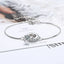 S925 Silver Plated Zircon Double Circle Charm Bracelet&Bangle For Women Elegant Party Jewelry Gift Pulseras sl130