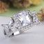 Ring Flower Shape Square Drill Twist Arm Zircon Rings Princess Micro-inlaid Drill Wedding Rings for Women Engagement