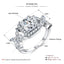 Ring Flower Shape Square Drill Twist Arm Zircon Rings Princess Micro-inlaid Drill Wedding Rings for Women Engagement