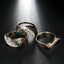 Kinel New Arrivals Fashion 3Pcs Bohemia Women's Rings Sets Antique Gold Color Mosaic Crystal Midi Ring Unique Retro Jewelry