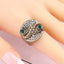 Kinel New Arrivals Fashion 3Pcs Bohemia Women's Rings Sets Antique Gold Color Mosaic Crystal Midi Ring Unique Retro Jewelry