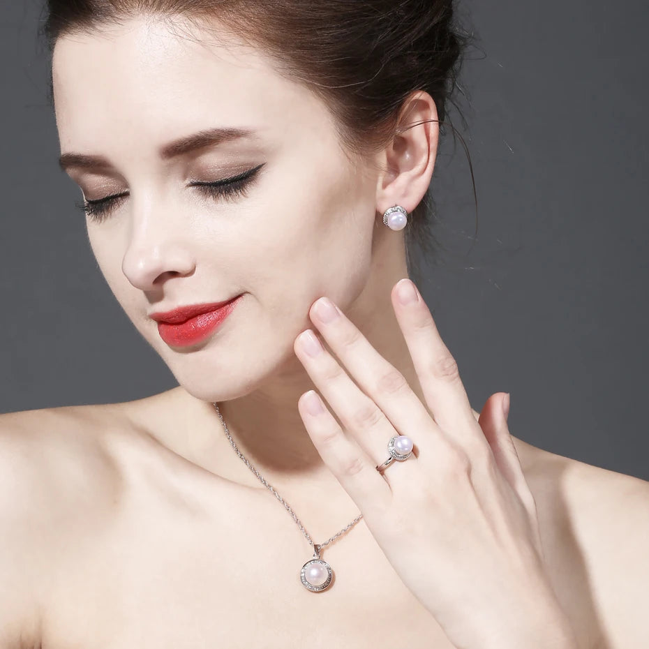 FENASY Natural Freshwater Pearl Earrings For Women Fashion Jewelry Korean Style Classic 925 Sterling Silver Stud Earrings