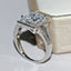 Fashion Light Luxury Square Zircon Crystal Ring For Women's White Gold Color Engagement Wedding Ring Exquisite Jewelry