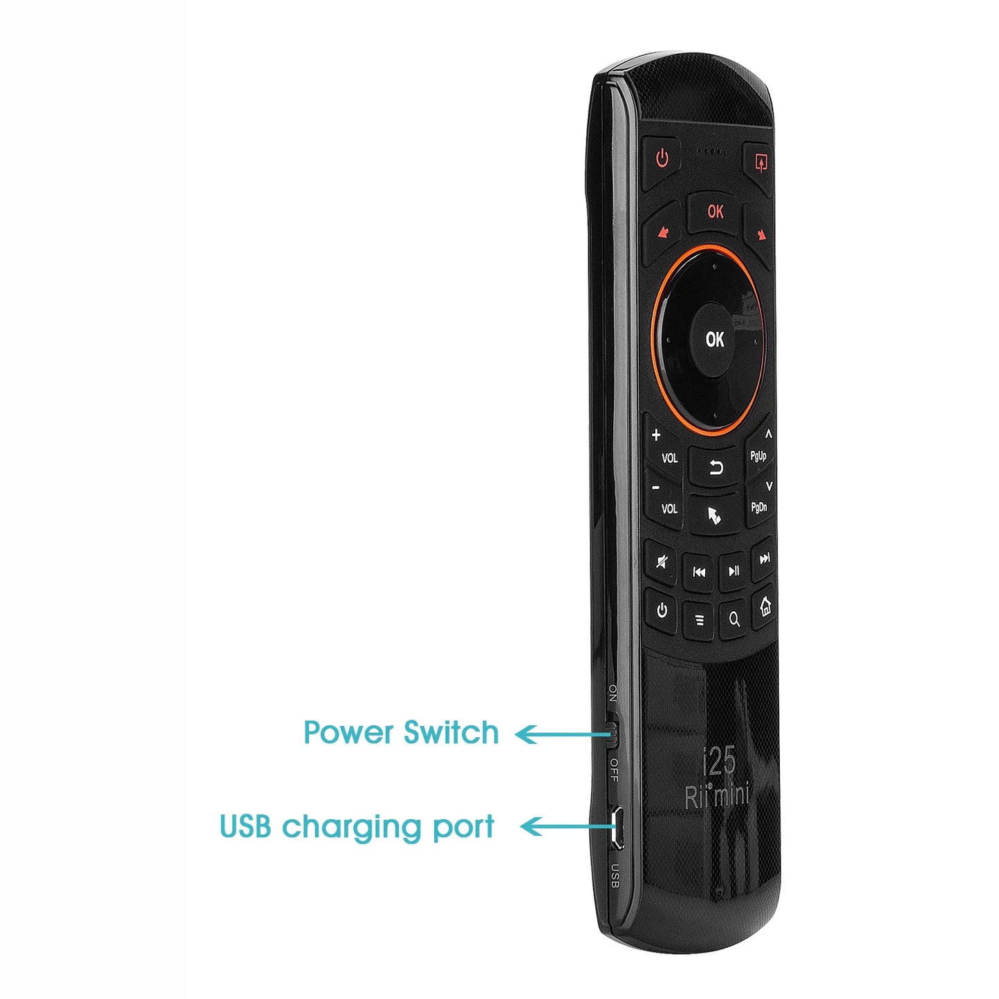 Rii i25 2.4G Mini Wirless Air Mouse Keyboard With IR Remote Control PC Teclado For Tablet Smart Android TV Box