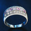Fire Color Zircon Ring Bohemia Princess Micro-inlaid AAA Zircon Ring Wedding Rings For Women Engagement Fashion Jewelry