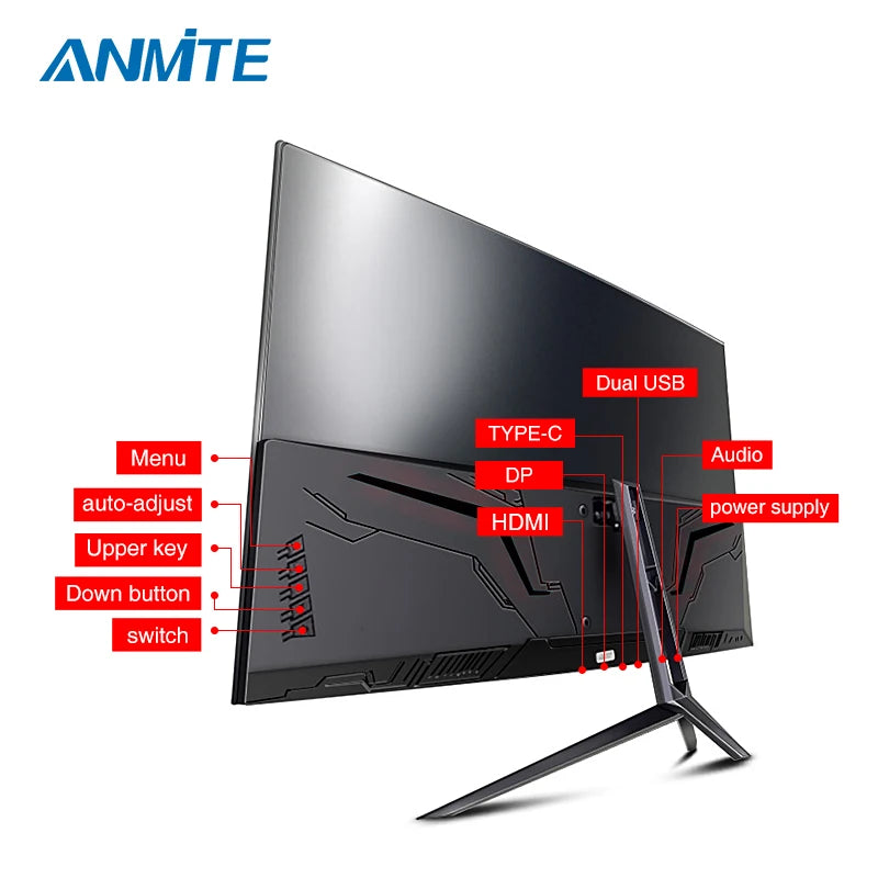 Anmite 27"2K 165hz Curved Gaming Computer Monitor HDR QHD [2560 x 1440] 144HZ PCHDMI Ultra-thinscreen Display