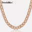 5mm Necklaces for Women Girls 585 Rose Gold Color Bismark Link Chain Women's Necklace Fashion Jewelry Gifts 45cm 50cm GN452