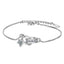 S925 Silver Plated Zircon Double Circle Charm Bracelet&Bangle For Women Elegant Party Jewelry Gift Pulseras sl130