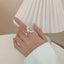 Fashion Minimalist Pearl Beaded Rings for Women Korean C-Shaped Pearl Finger Rings Trend Women Jewelry Gifts